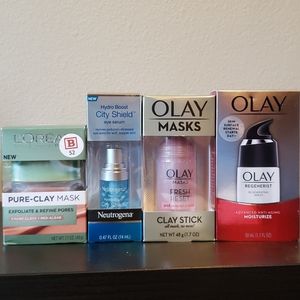 Mix of brands. Eye cream, mask and moisturizer